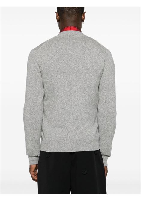 Cardigan con effetto mélange in grigio Comme des garcons play - uomo COMME DES GARCONS PLAY | AXN0240512